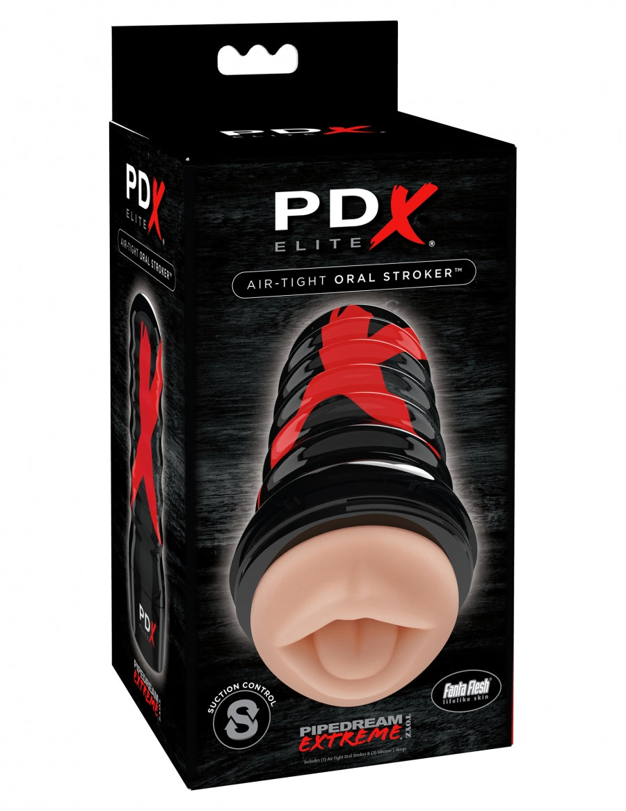 Pipedream Extreme Elite Air Tight Oral Stroker - Light/Black