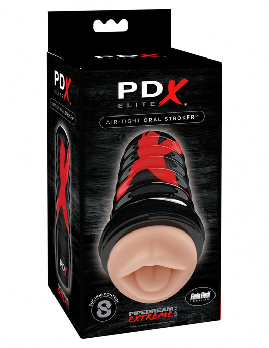 Pipedream Extreme Elite Air Tight Oral Stroker - Light/Black