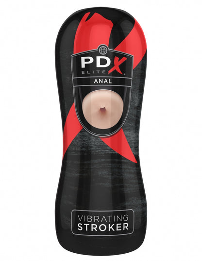 Pipedream Extreme Elite Vibrating Anal Stroker - Light/Black