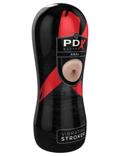 Pipedream Extreme Elite Vibrating Anal Stroker - Light/Black