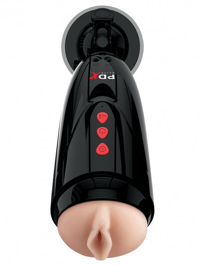 Pipedream Extreme Elite Dirty Talk Starter Stroker - Light/Black