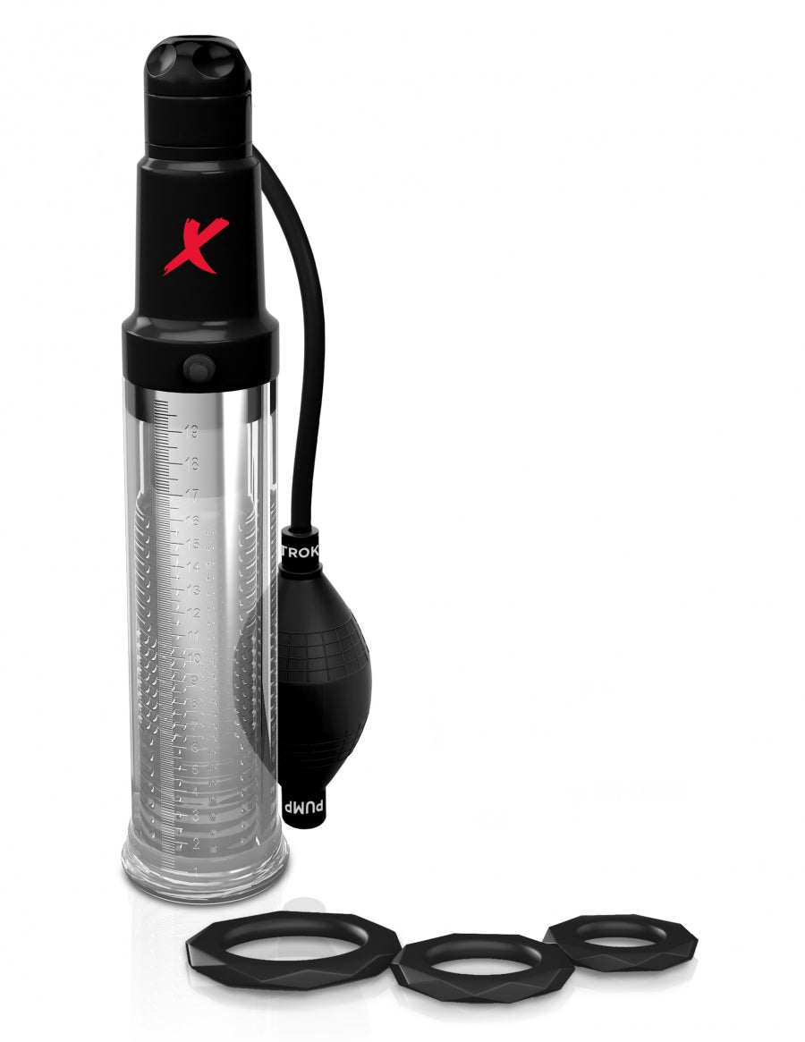PDX Elite Suck-N-Pump Stroker - Clear/Black