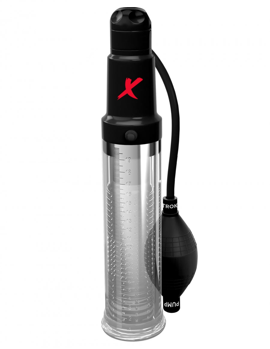 PDX Elite Suck-N-Pump Stroker - Clear/Black