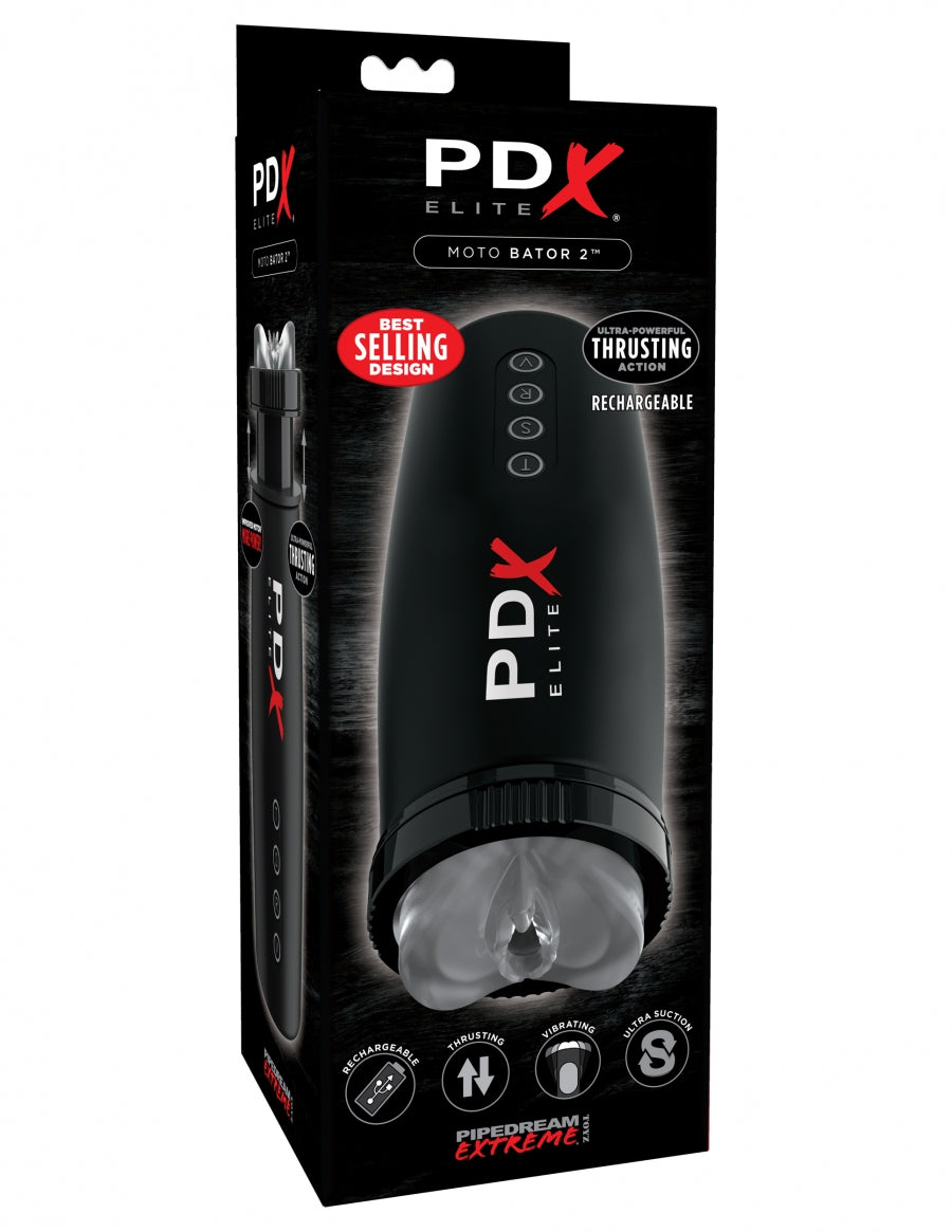 Pipedream Extreme Elite Motorbator 2 - Clear/Black