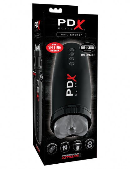 Pipedream Extreme Elite Motorbator 2 - Clear/Black