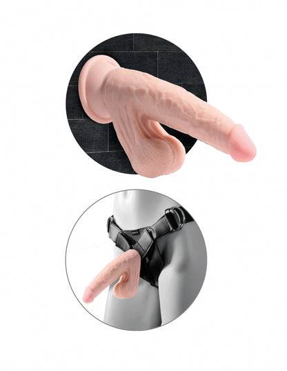 King Cock Plus 9" Triple Density Cock With Swinging Balls