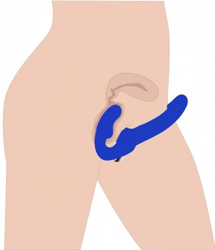 Strap U Revolver II Vibrating Strapless Strap On Dildo