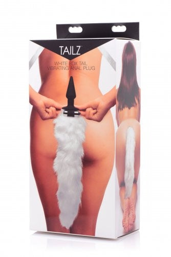 Tailz - White Fox Tail Vibrating Anal Plug