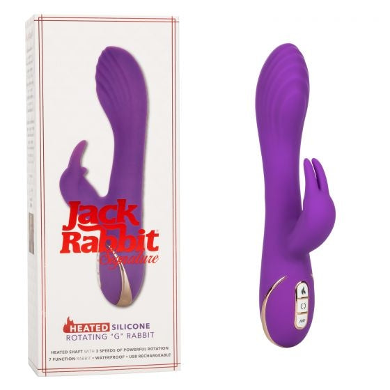 CalExotics - Jack Rabbit Signature Heated Silicone Rotating "G" Rabbit