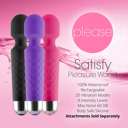 Please - Satisfy - Waterproof Mini Wand - Pink