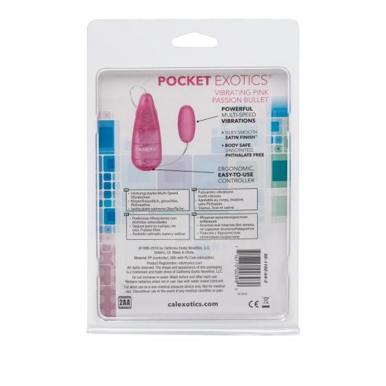 CalExotics - Pocket Exotics Vibrating Pink Passion Bullet