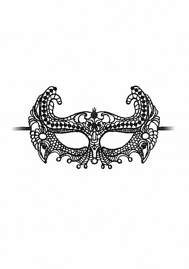 Shots - Ouch! - Empress Black Lace Mask - Black