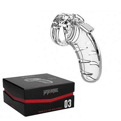 Shots - ManCage - Model 03 - Chastity - 4.5" - Cock Cage - Transparent