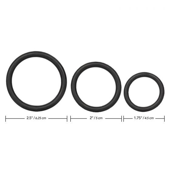 CalExotics - Rubber Ring Black 3pc Set