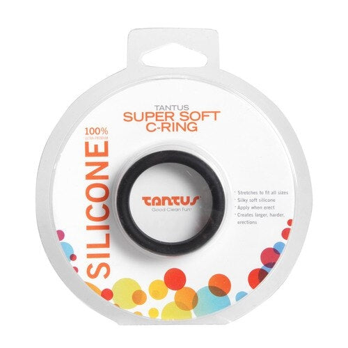 Tantus - Soft C-Ring - Onyx (Clamshell/Carded)
