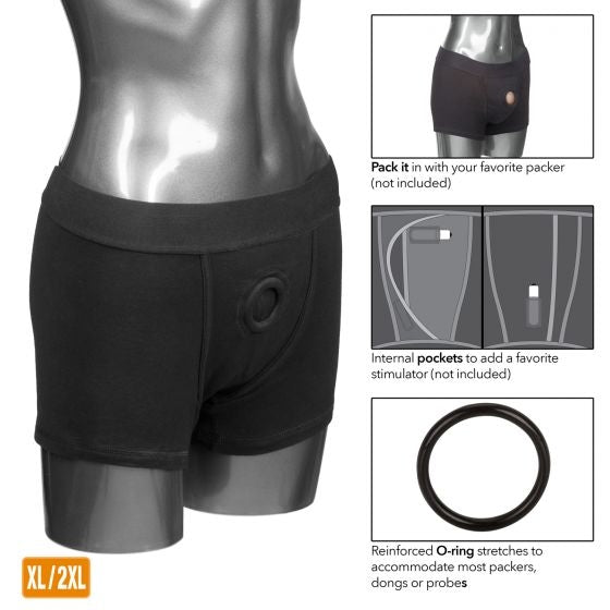 CalExotics - Packer Gear Black Boxer Brief Harness XL/2XL