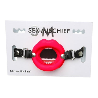 S&M - Silicone Lips Mouth Gag, Red