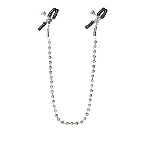Black Silver Beaded Nipple Clamps