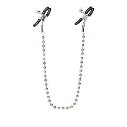 Black Silver Beaded Nipple Clamps
