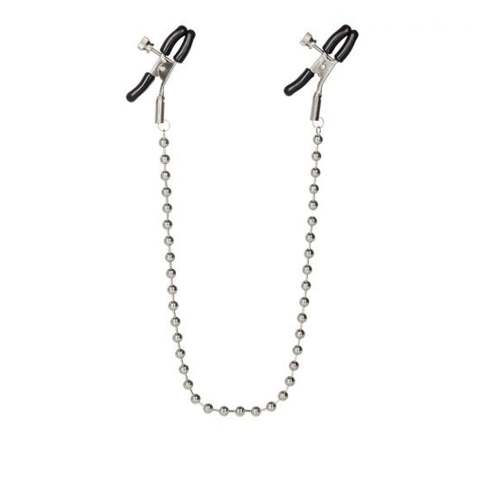 California Exotic Black Silver Beaded Nipple Clamps