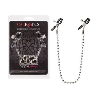 Black Silver Beaded Nipple Clamps