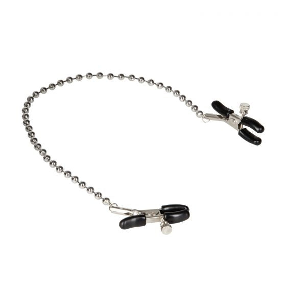 Black Silver Beaded Nipple Clamps