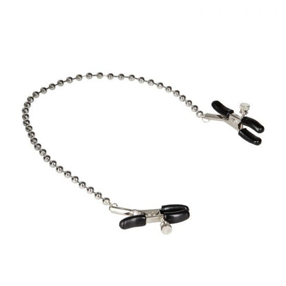 Black Silver Beaded Nipple Clamps