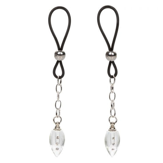 California Exotic Nipple Play Non-Piercing Nipple Jewelry Crystal Teardrop