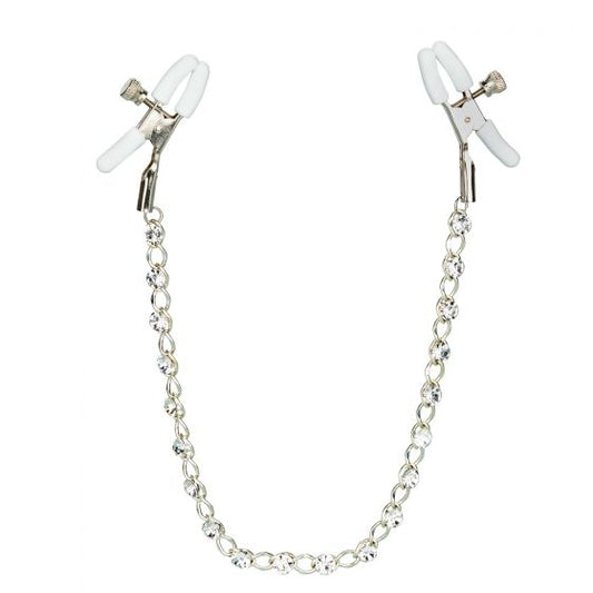 California Exotic Nipple Play Crystal Chain Nipple Clamps