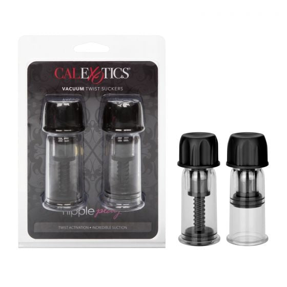 Nipple Play Vacuum Twist Suckers - Black