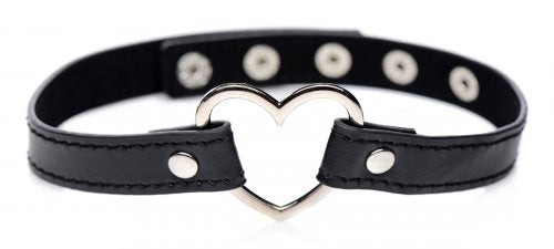 Master Series Dark Heart Chrome Heart Choker - Black