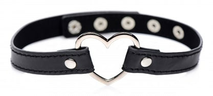 Master Series Dark Heart Chrome Heart Choker - Black