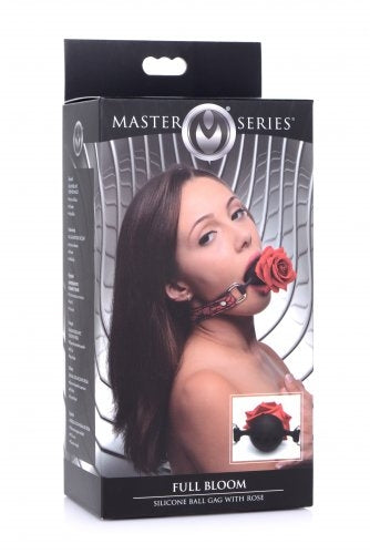 Master Series Silicone Ball Gag with Rose