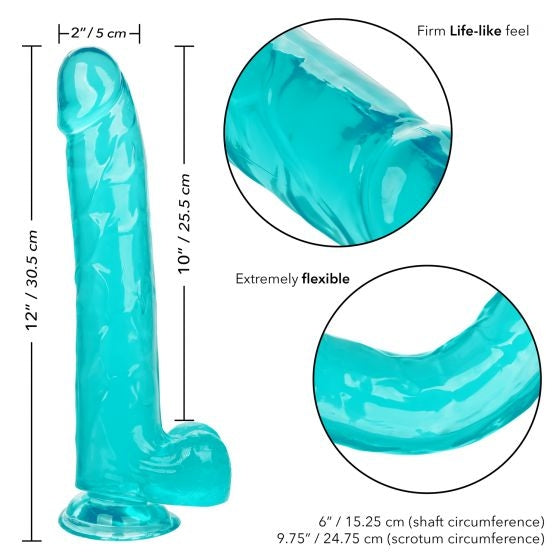 Size Queen 10"/25.5 cm - Blue