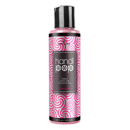 Sensuva - Handipop Strawberry Hand Job Massage Gel 4.2oz Bottle
