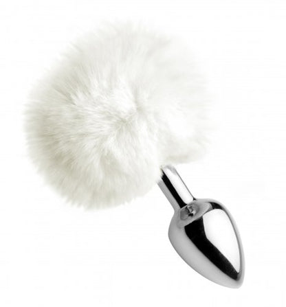 TAILZ White Fluffy Bunny Tail Anal Plug