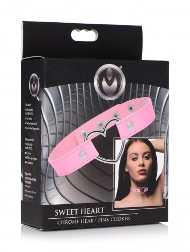 Master Series Heart Choker Necklace - Pink
