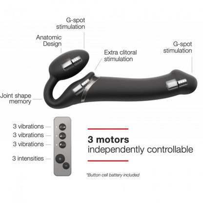 StrapOnMe Vibrating Bendable Strap-On Black L (MSRP CAD$209.99)