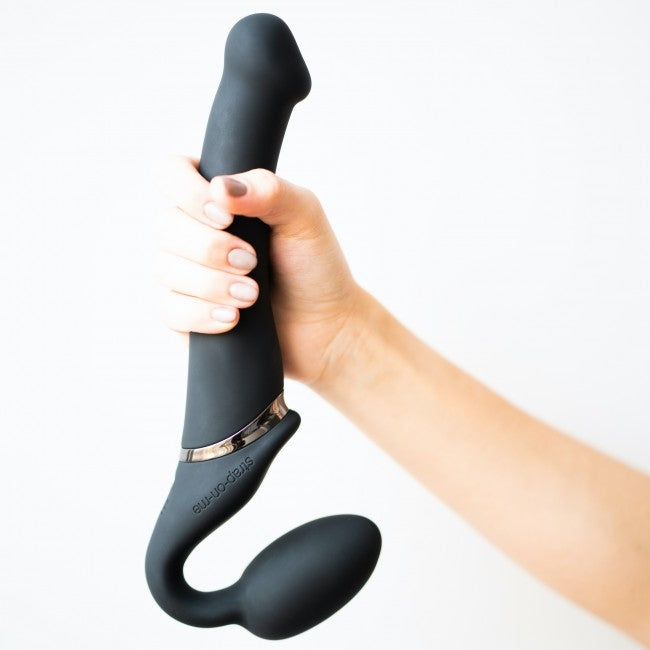 StrapOnMe Vibrating Bendable Strap-On Black L (MSRP CAD$209.99)