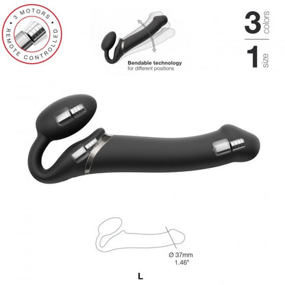 StrapOnMe Vibrating Bendable Strap-On Black L (MSRP CAD$209.99)
