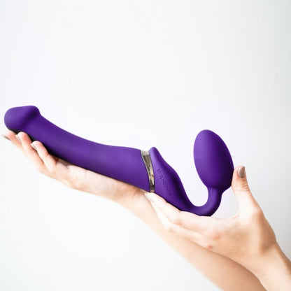 StrapOnMe Vibrating Bendable Strap-On Purple M (MSRP CAD$194.99)