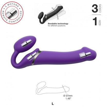 StrapOnMe Vibrating Bendable Strap-On Purple L (MSRP CAD$209.99)