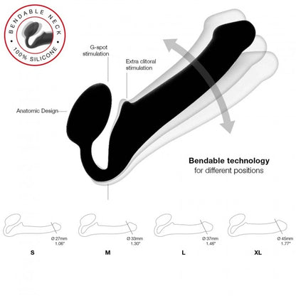 StrapOnMe Semi-Realistic Bendable Strap On Purple S (MSRP CAD$104.99)