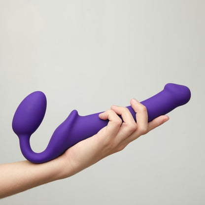 StrapOnMe Semi-Realistic Bendable Strap On Purple M (MSRP CAD$119.99)