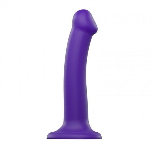 StrapOnMe Semi-Realistic Dual Density Bendable Dildo Purple M (MSRP CAD$104.99)