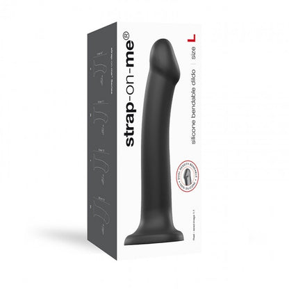 StrapOnMe Semi-Realistic Dual Density Bendable Dildo Black L (MSRP CAD$119.99)