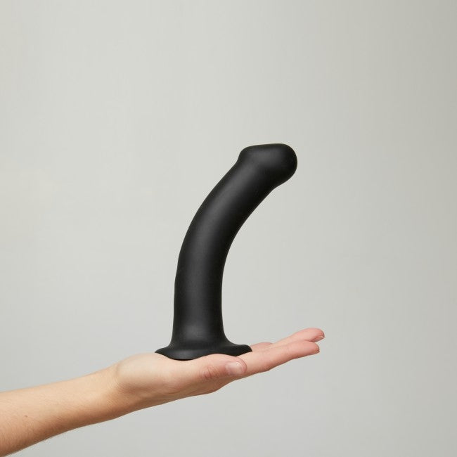 StrapOnMe Semi-Realistic Dual Density Bendable Dildo Black M (MSRP CAD$104.99)