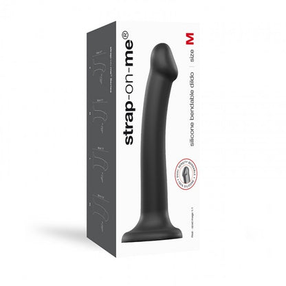 StrapOnMe Semi-Realistic Dual Density Bendable Dildo Black M (MSRP CAD$104.99)