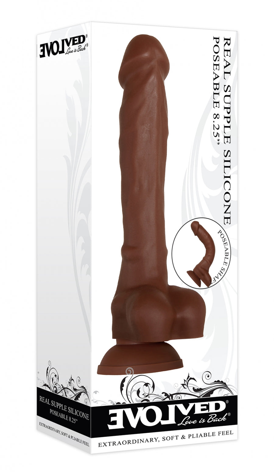 Silicone Real Supple Silicone Poseable 8.25" Dark