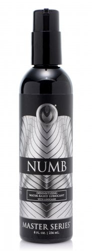 Master Series Numb Desensitizing Water Based Lubricant with Lidocaine 8 oz